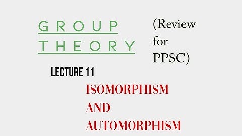 Lec. 11, Isomorphisms and Automorphisms of a Group (for PPSC) | Suppose Math with Akhtar Abbas