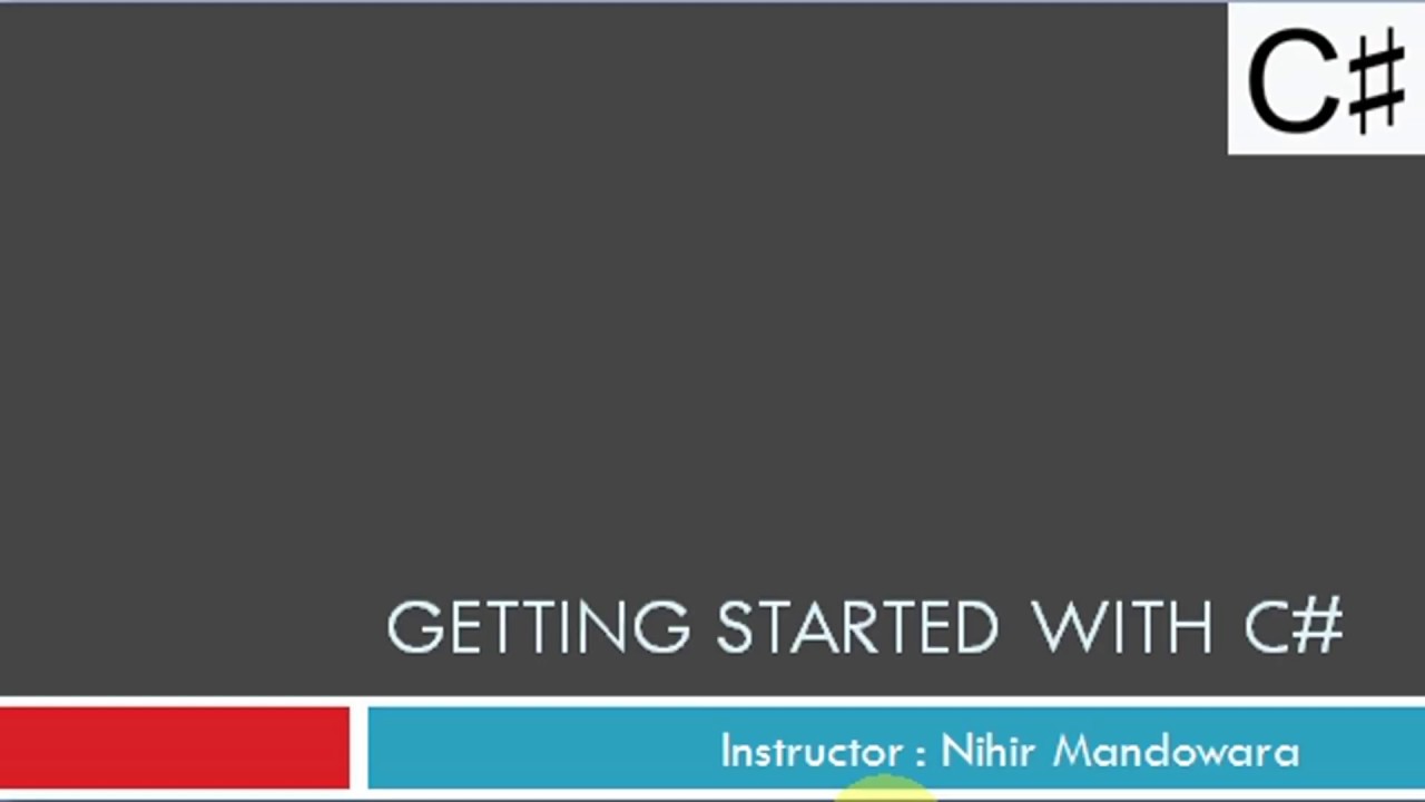 Getting Started with C# - YouTube