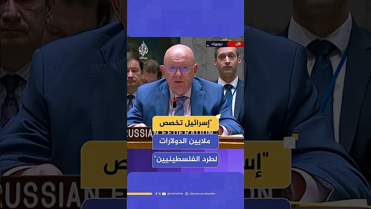 مندوب روسيا بمجلس الأمن: إسرائيل تخصص ملايين الدولارات لطرد الفلسطينيين من أراضيهم