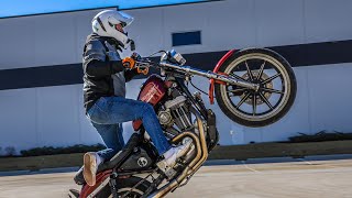 Can you learn to wheelie a Harley in 1 day?