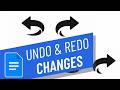 How to Undo and Redo Changes in Google Docs