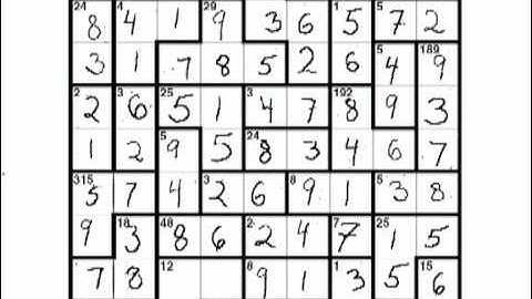 9x9 Kenken without Operation Signs 01 Step 26 (Final Step...