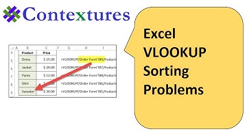 Excel VLOOKUP Sorting Problem