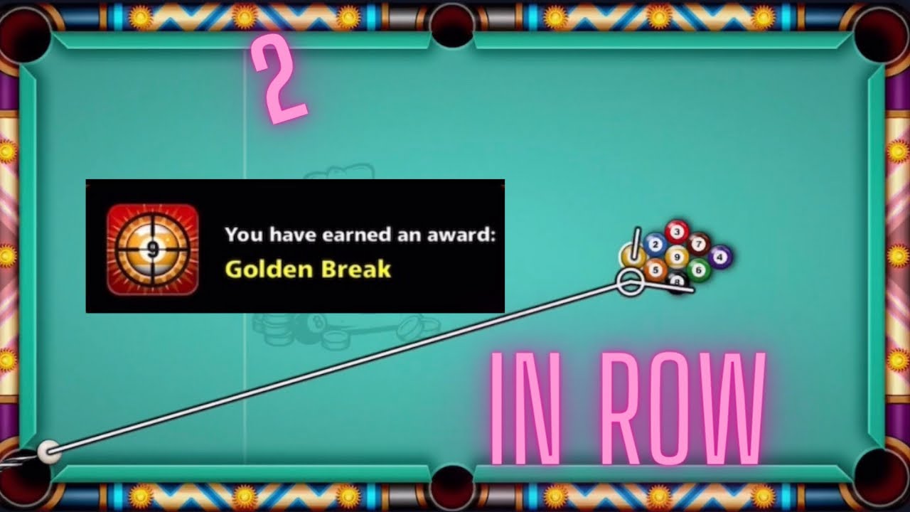 2 āgolden breakā in a row | 8 ball pool trickshots #2