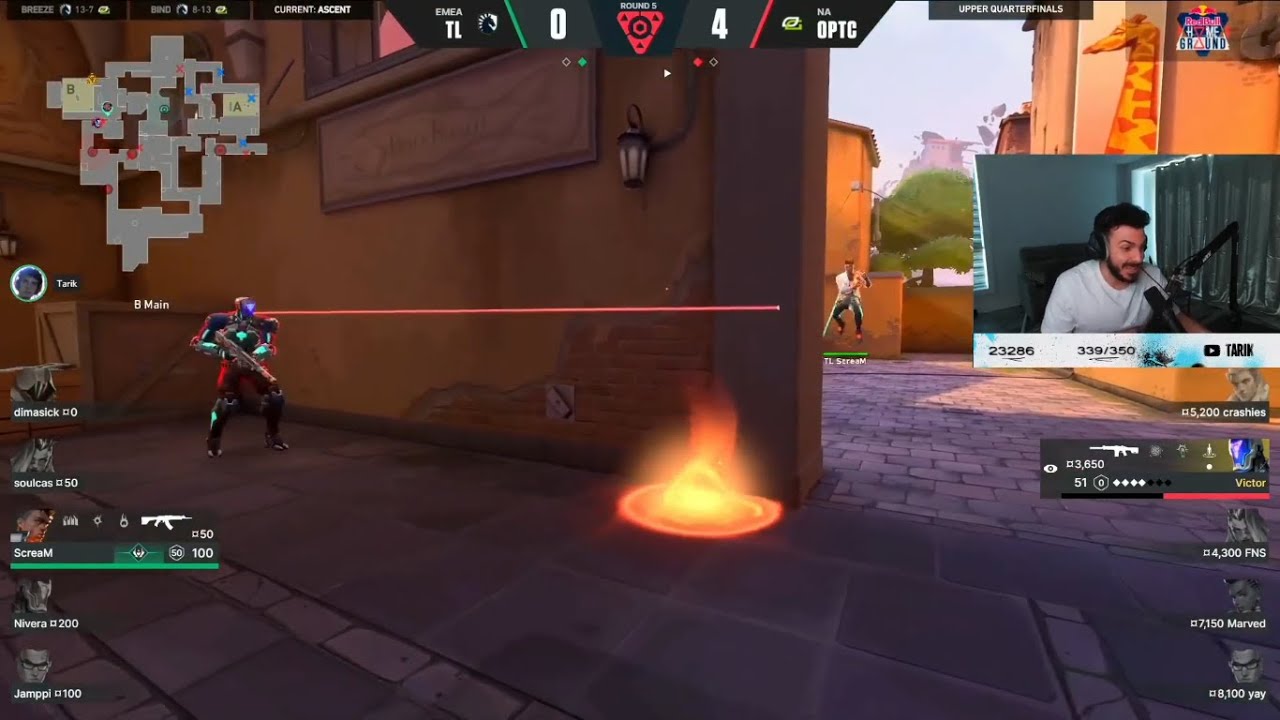 SEN Tarik reacts OpTic Victor KNIFING ScreaM | VCT Champions