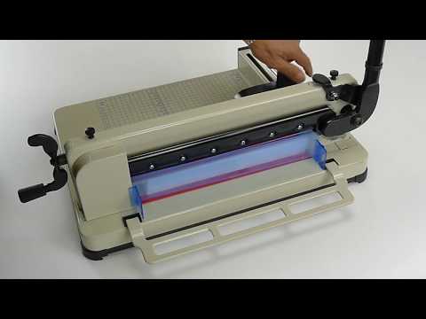 400枚紙カットできる裁断機の使い方 - YouTube