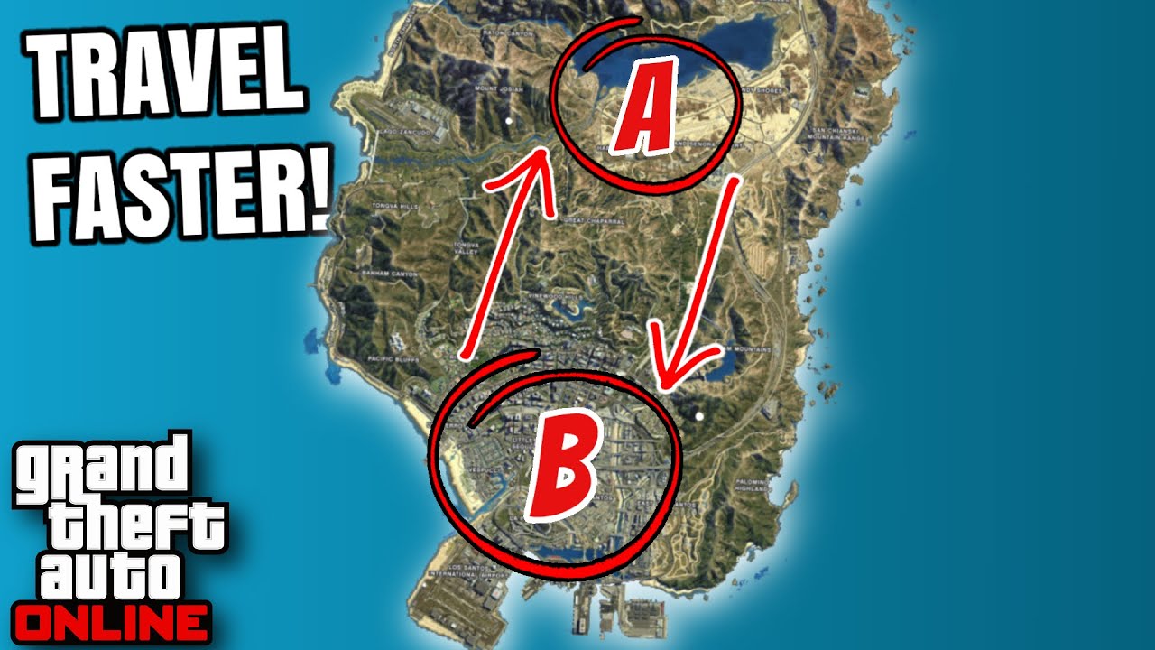 How to TRAVEL FASTER Across The MAP in GTA Online | FASTEST WAYS TO GET ...