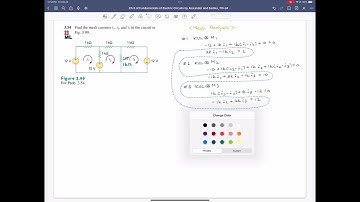 Problem 3.54 (1) Mesh Analysis, Fundamentals of Electric Circuits, 7th ed, Alexander / Sadiku