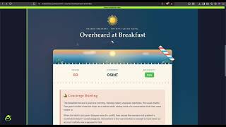 TryHackMe - Overheard at Breakfast CFT (Hacker Holidays)