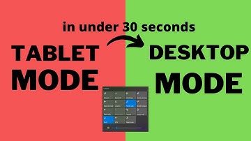 How to Disable / Enable Tablet Mode in Windows 10