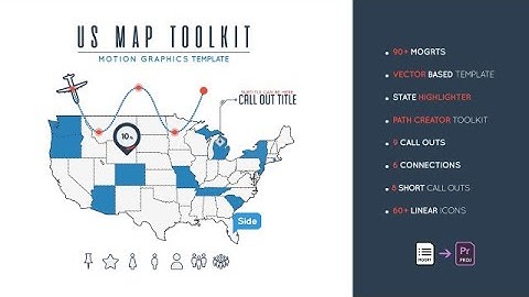 US Map Toolkit Motion Graphics Templates