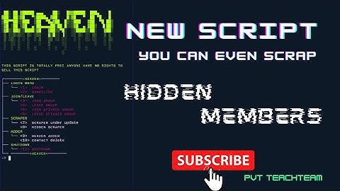 How to add hidden members in telegram || Telegram Hidden Group Members Scraper