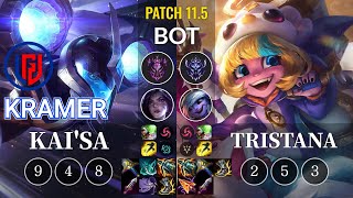 LGD Kramer Kai'Sa vs Tristana Bot - KR Patch 11.5