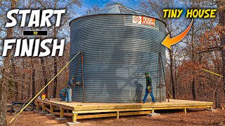 ( START to FINISH ) Grain Silo Build TimeLapse for TINY HOUSE!