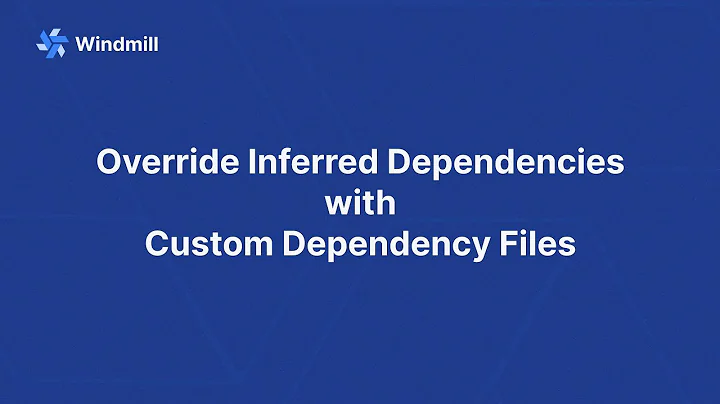 Override Inferred Dependencies with Custom Dependency Files