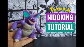 Como hacer a Nidoking Tutorial Porcelana Fría / How to make Nidoking Pokemon - Polymer Clay Tutorial