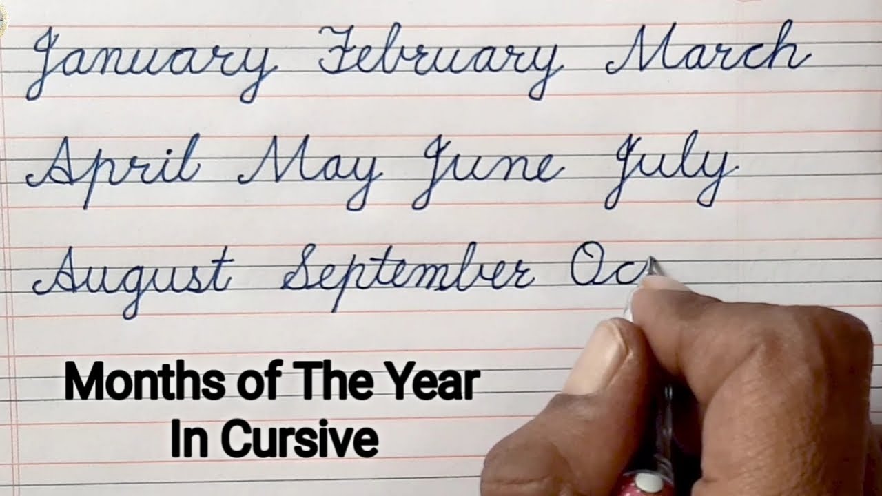 Writing Names Of Months In Cursive Practising The Names Of Months Maxresdefault