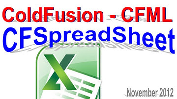 Using Cold Fusion CFSpreadSheet