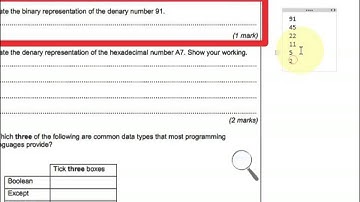 Q 01b Denary to Binary