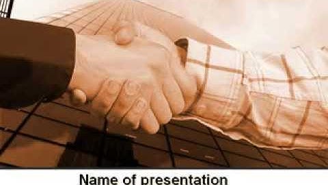 Handshake In Sepia PowerPoint Template by PoweredTemplate.com