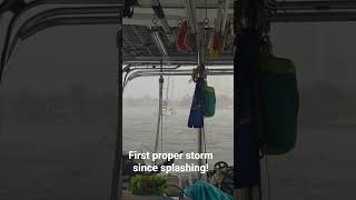 High winds and high adrenaline! (everyone ok in the end) #sailing #storm #anchor