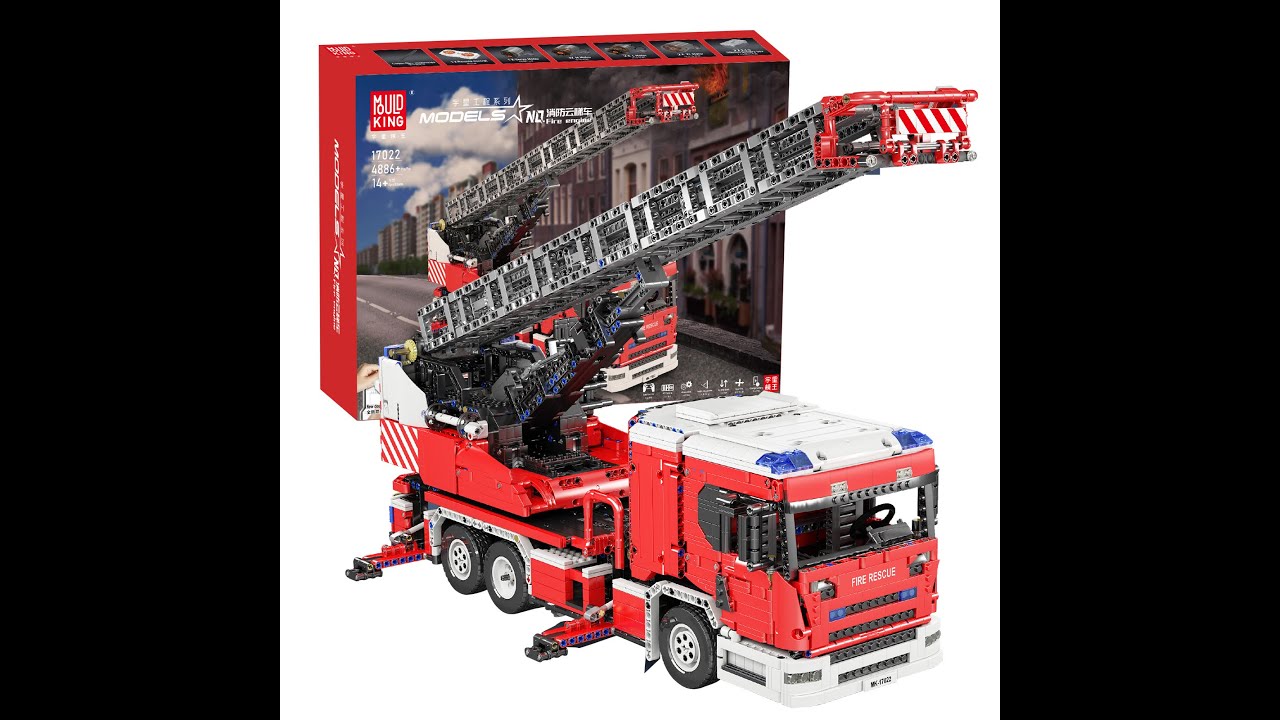 Mouldking 17022 - Feuerwehr Drehleiterfahrzeug