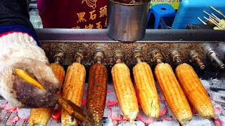 大甲黑石頭碳烤玉米/Black Stone Grilled Corn -台灣街頭美食