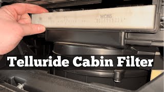 2020 - 2022 Kia Telluride Cabin Air filter - How To Change Remove Replace - A/C AC Filter Location