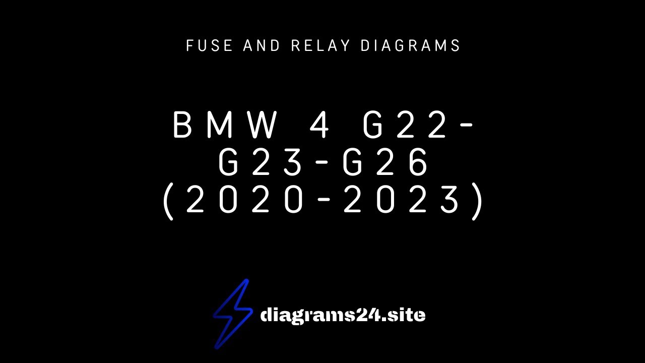 BMW 4 G22-G23-G26 (2020-2023) - fuse and relay diagrams - YouTube