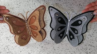 Farfalle Fai da te facile e veloce/Creazioni in gomma Eva fai da te/DIY butterflies