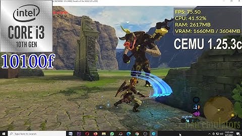 ZELDA BOTW 120fps CEMU 1.25.3c Vulkan on INTEL CORE i3 10100f GTX 970 ULTRA SETTINGS
