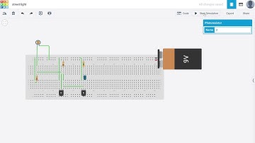 Automatic Street Light ( Autodesk Tinkercad ) ( LDR Circuit )