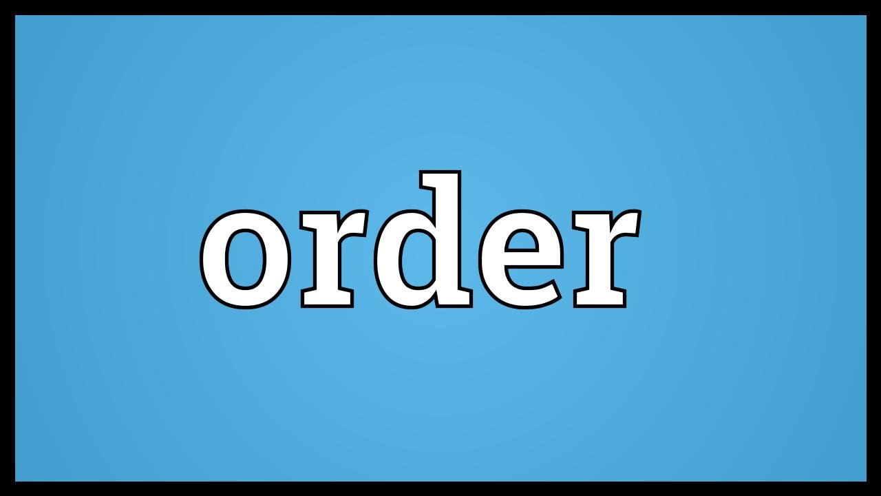 Order definition