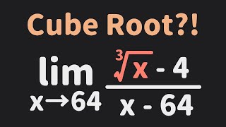 Limit with a Cube Root - Factoring is the Way to Go! | Limits | Calculus | Glass of Numbers