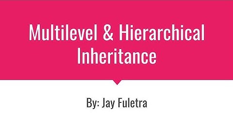 #C++ : Multilevel Level & Hierarchical Inheritance | Lecture 22 | in Gujarati | By Jay Fuletra