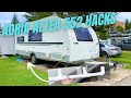 Adria Altea 552pk caravan hacks - combining both water outlet hoses into one with PVC pipe