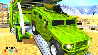 🚧 Mobil Truk Muatan Mobil Mobilan Kendaraan Tentara Militer | Army Vehicles Transport Simulator 🔥🔥 screenshot 4