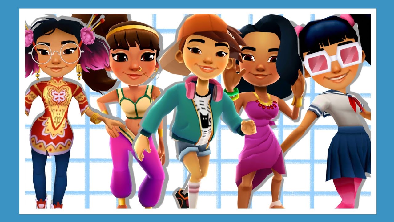 👩Asian Girls | Subway Surfers | Amira , Harumi , Jenny , Jia and Noon | Remake👩