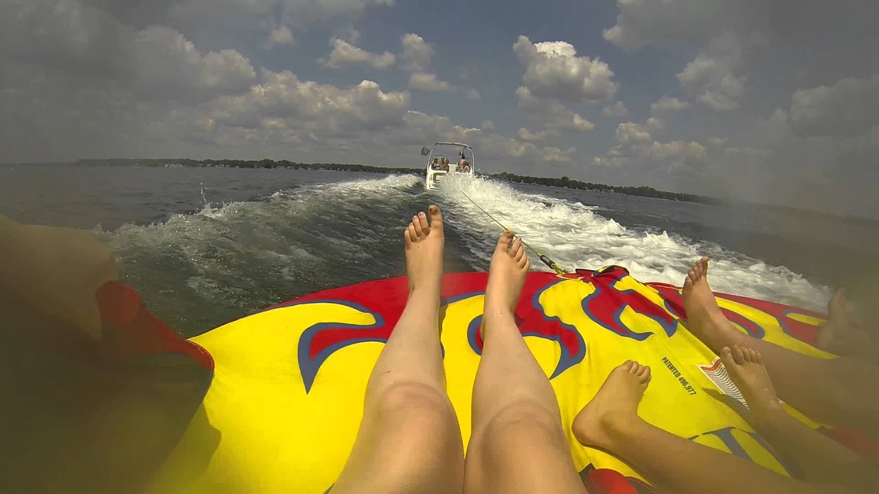Lake Missaukee - GoPro Chest mount - kids tubing