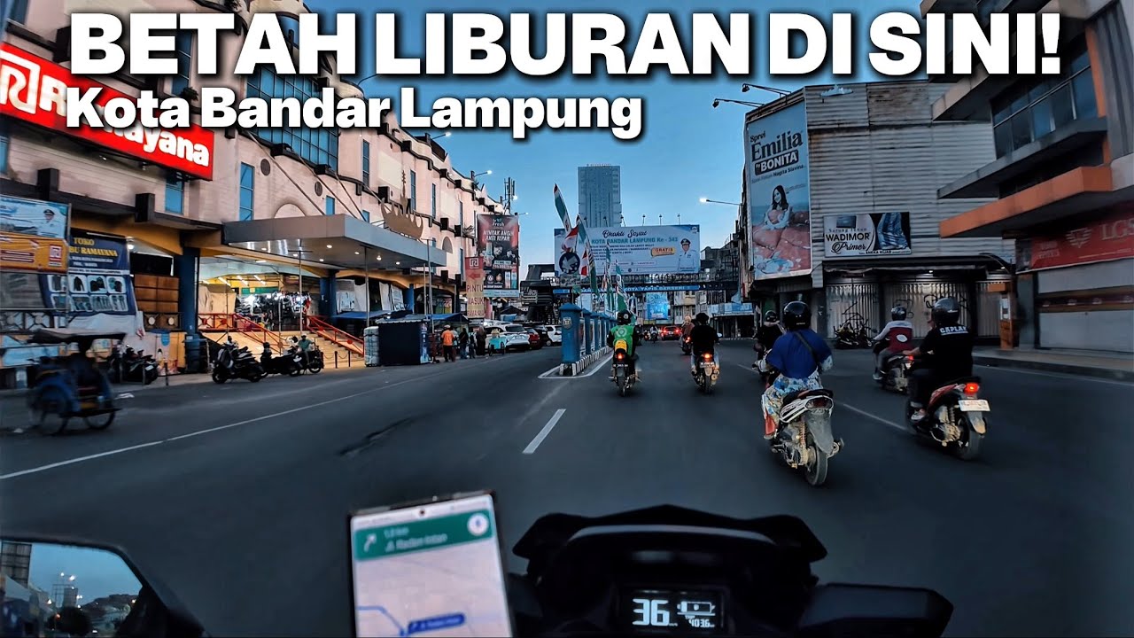 KEINDAHAN KOTA BANDAR LAMPUNG MENJELANG MALAM HARI: Kota Ini Bikin Betah Banget! 