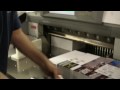SonicPrint.com : Cutting a gangrun print job on a Polar 78 automatic cutter. How Gangruns are cut.
