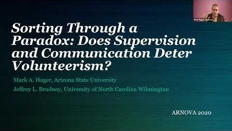 Sorting Through a Paradox: Does Supervision and Communication Deter Volunteerism?