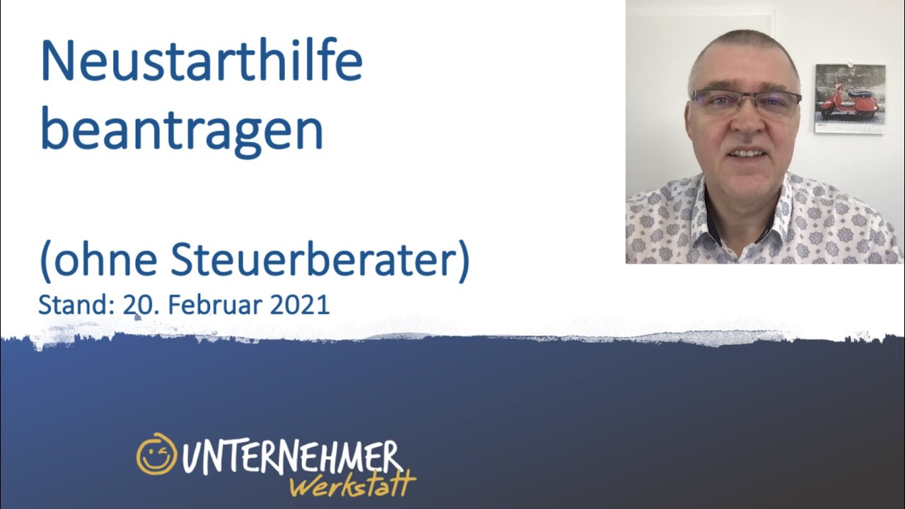 Neustarthilfe ohne Steuerberater beantragen für SoloSelbständige YouTube
