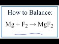Balancing Chemical Equations Concepts