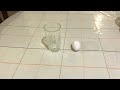 How to put egg in to glass
