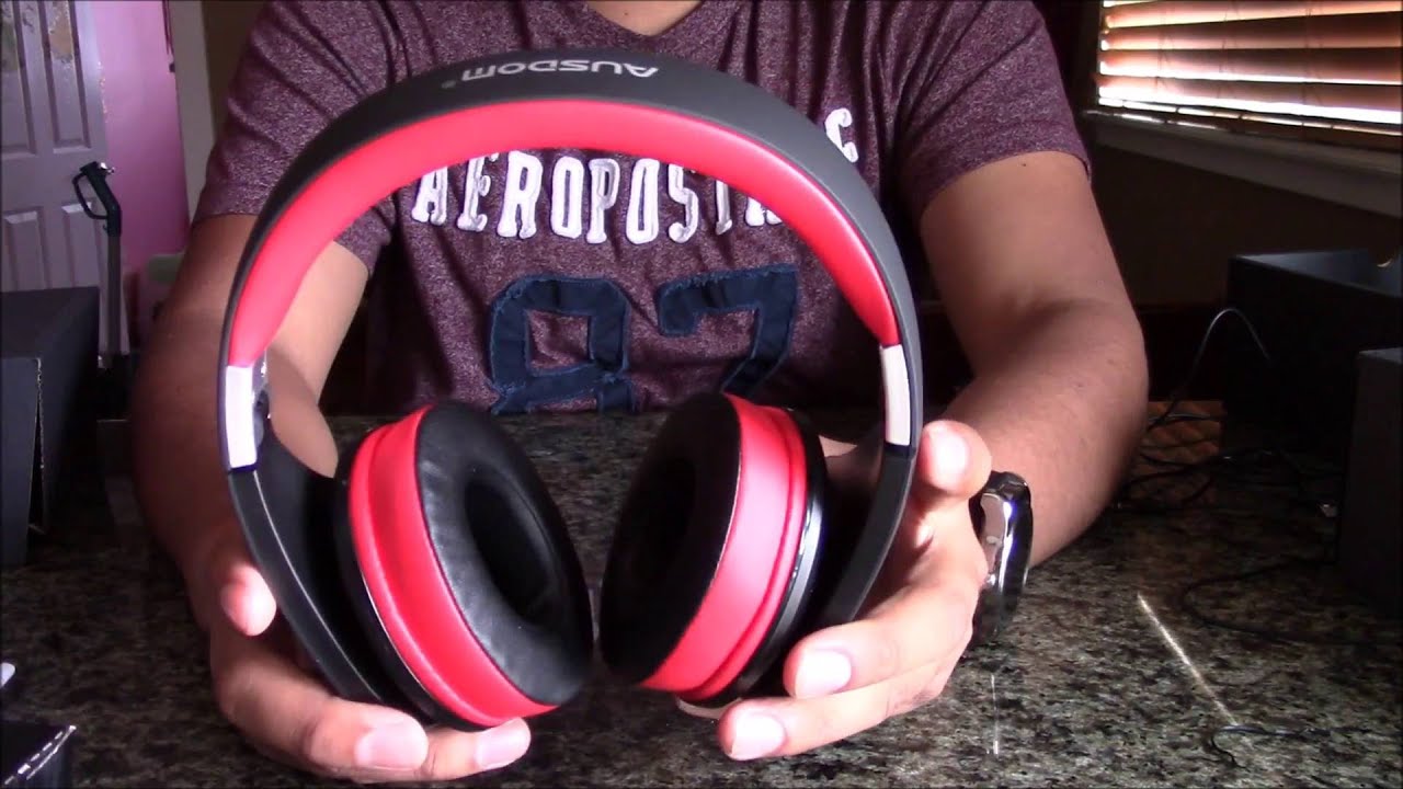 AUSDOM AH2 Bluetooth Headphones Unboxing - YouTube