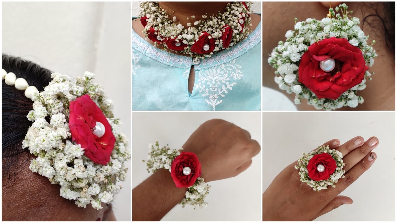 Buy Women Bridal Lace & Red Rose Flower Cuff Bracelet Ring Hand Cuff Slave  Online at Low Prices in India | Amazon Jewellery Store - Amazon.in