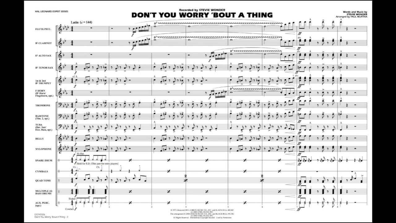 Don T You Worry Bout A Thing Hal Leonard Online