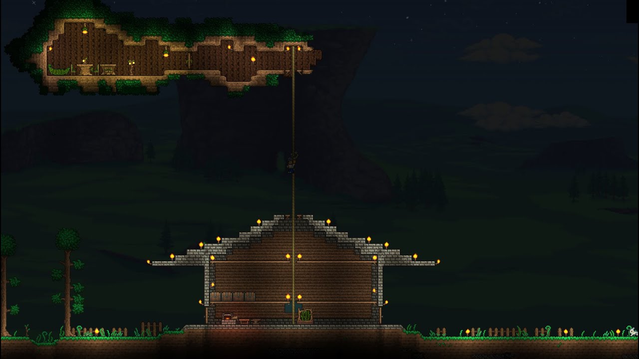 Terraria Let's Build [Base And House Building] Episode 2 Part 1 - YouTube