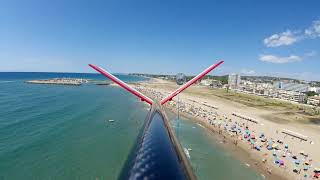 Publicidad con drones en playa DRONNEA